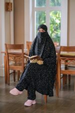 Linen Plazo-Khimar Set - Image 3