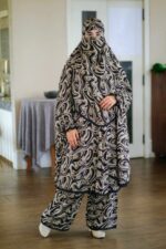 Linen Plazo-Khimar Set - Image 2